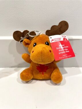 🟢10/$30 NEW Way To Celebrate! Canada Day Moose Doll Keychain